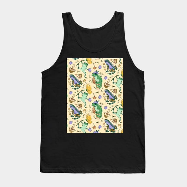 Cottagecore Frog Pattern Tank Top by Hypnotic Highs